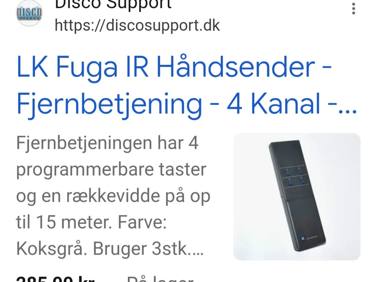 Billede 3 - LK fuga ir remote