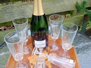 Franske Champagne glas. (Vintage)