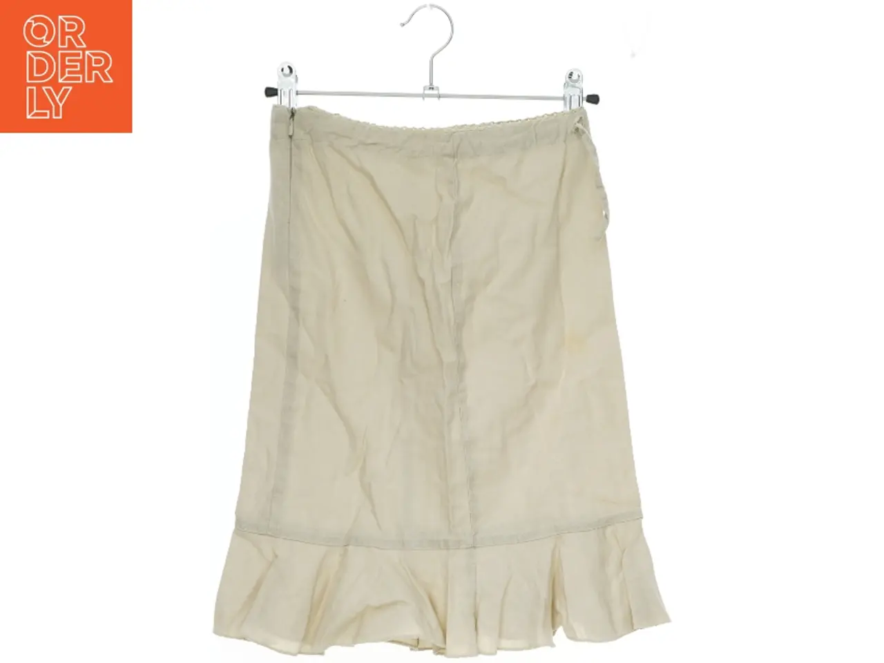 Billede 1 - Beige nederdel med flæsekant fra Pretty Sille (str. 122)