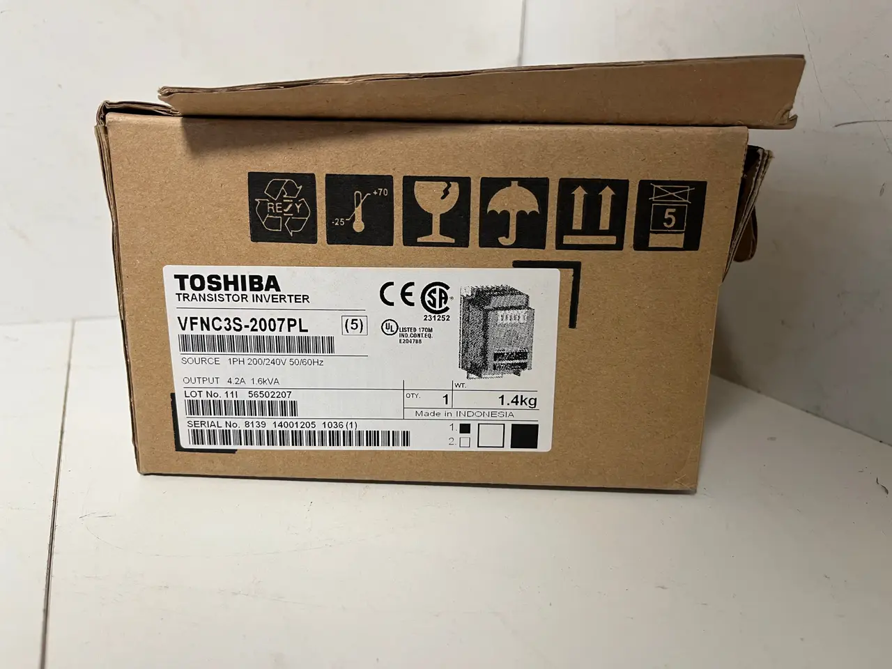 Billede 3 - Toshiba TOSVERT VF-nC3 VFNC3S-2007PL 0.75kW Drive