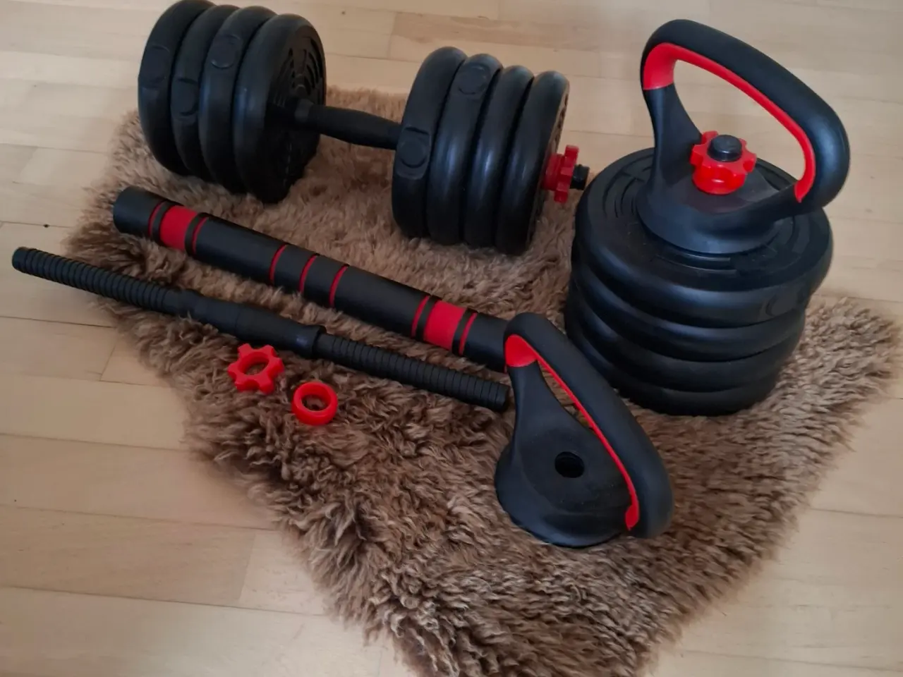 Billede 2 - Håndvægte og kettlebell sæt med justerbart.