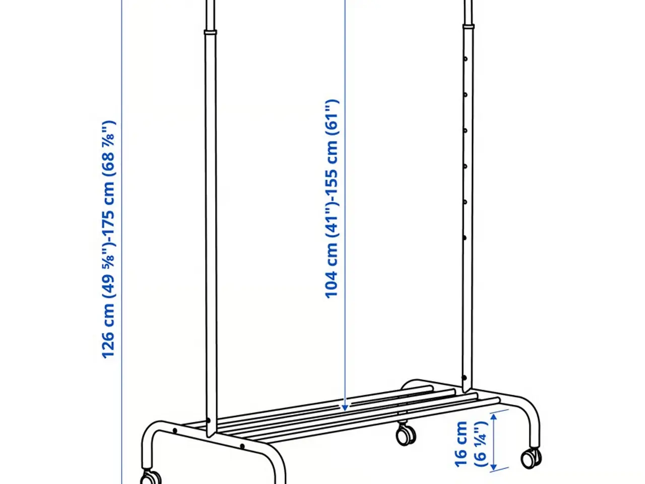 Billede 3 - Tøjstativ - IKEA RIGGA