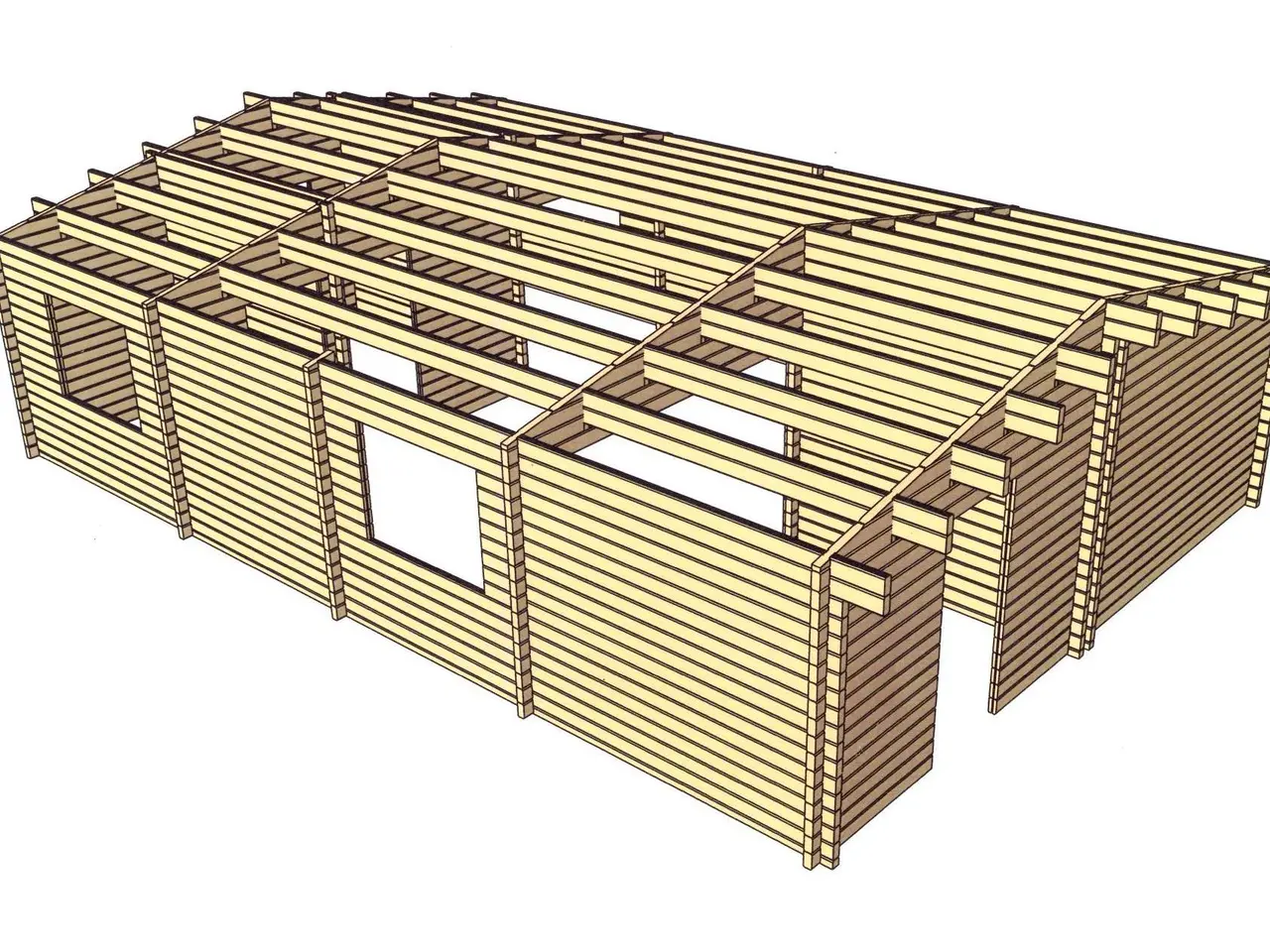 Billede 4 - Træhus Modificeret i 66 mm + ekstra planker LÆS