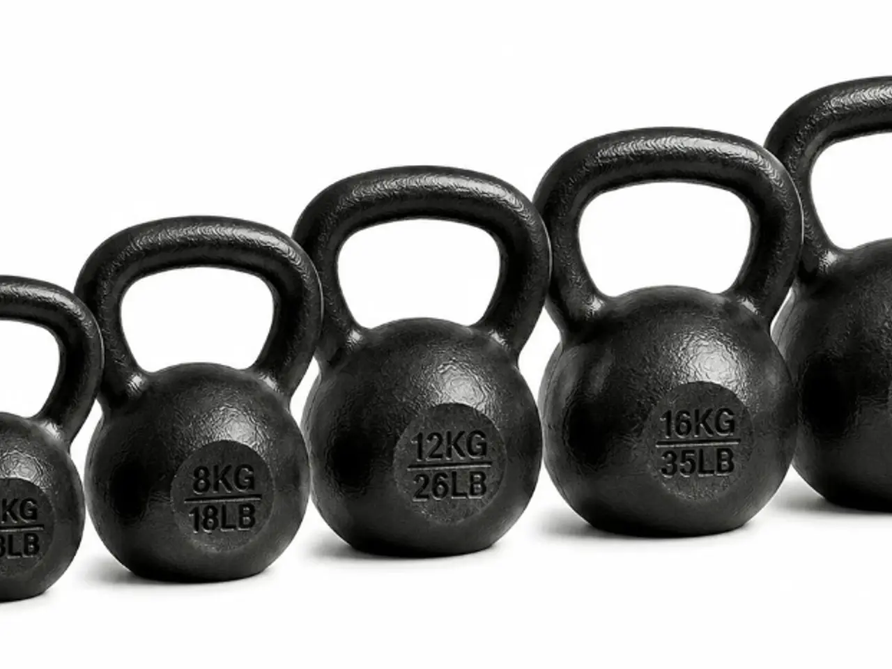 Billede 1 - Kettlebell-sæt i støbejern (i alt 62 kg): 6 kg, 8 