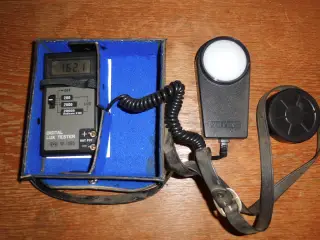 Luxmeter i transporttaske.