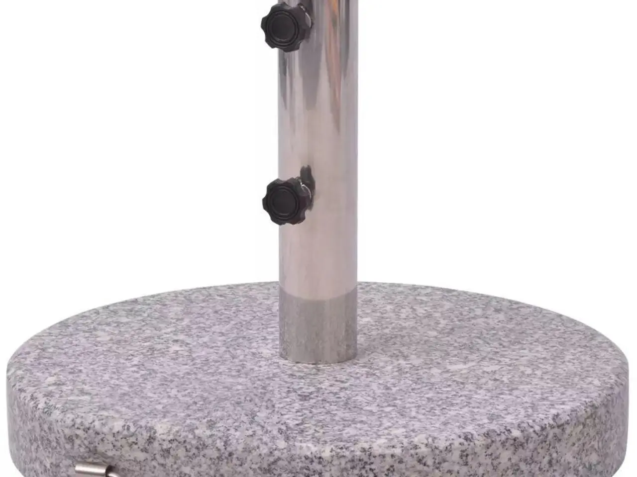 Billede 1 - Parasolfod i granit 45 cm - 30 kg med rustfrit stålrør