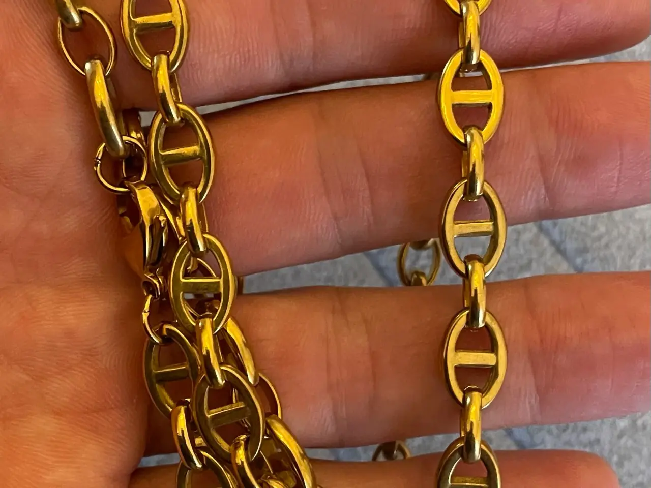 Billede 3 - 8mm 14kt goldfilled marinersæt