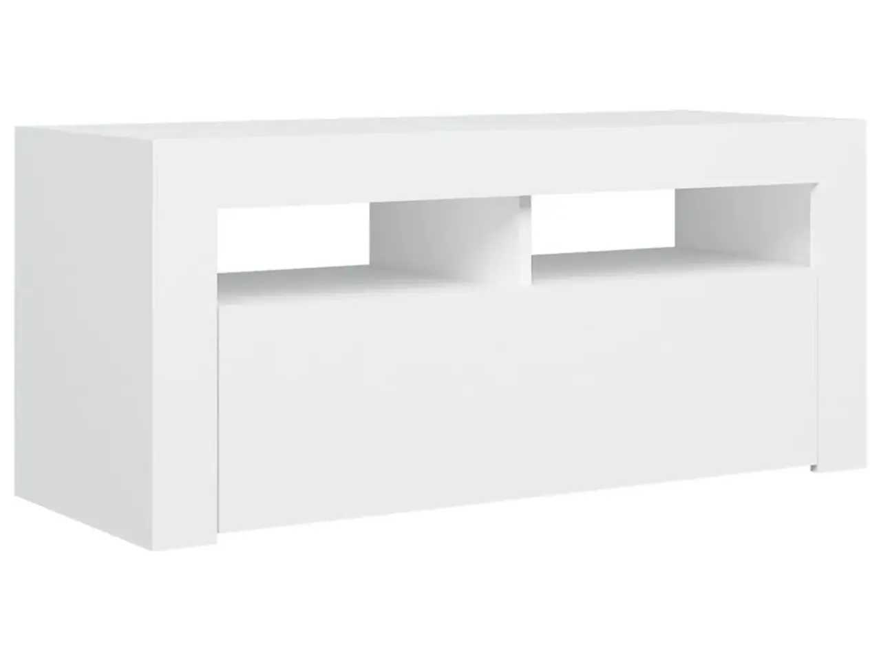 Billede 8 - Tv-skab med LED-lys 90x35x40 cm hvid
