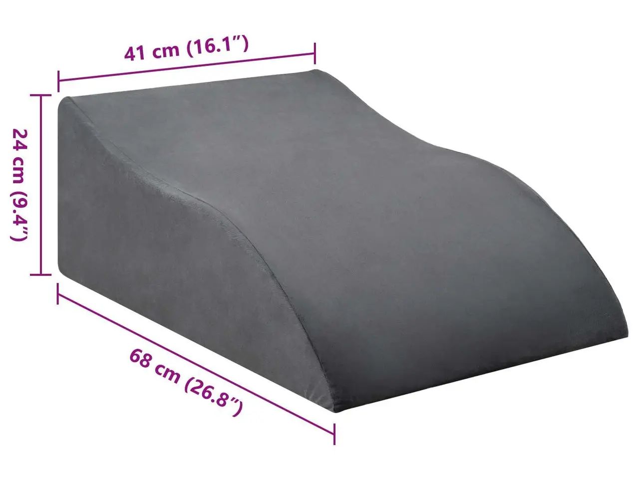 Billede 9 - Benpude 68 x 41 x 24 cm - grå