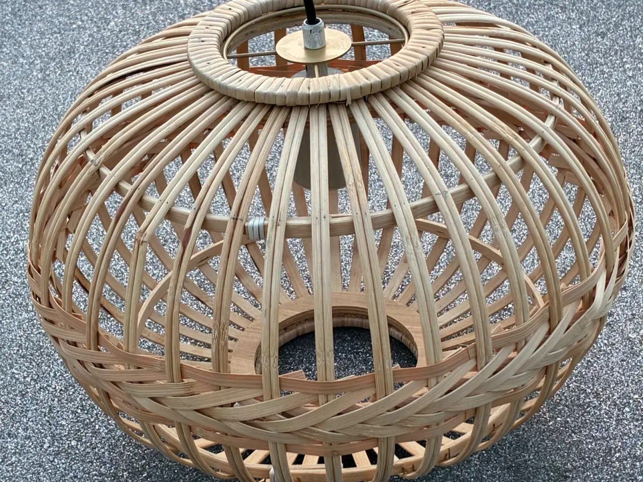 Billede 6 - Oval bambus pendel lampe 