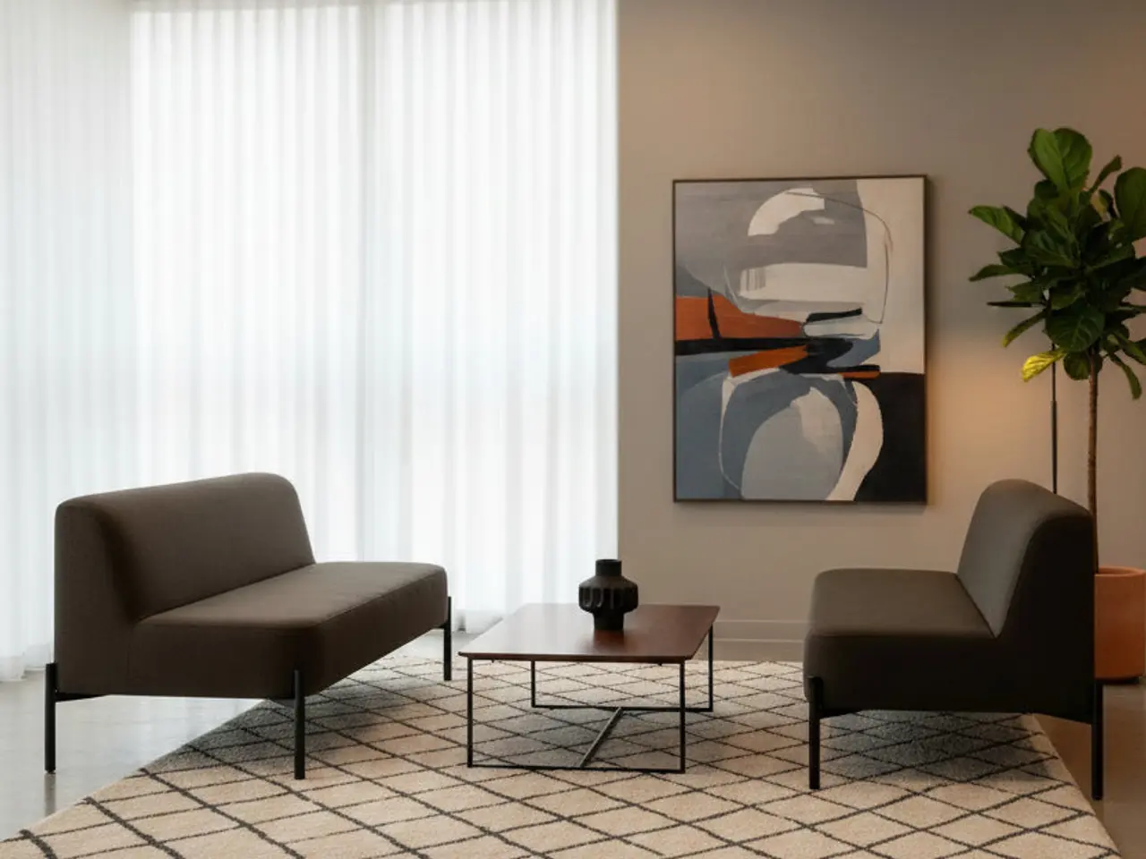 Billede 2 - Holmris B8 Tweet Sofa – Brun/Sort Stel