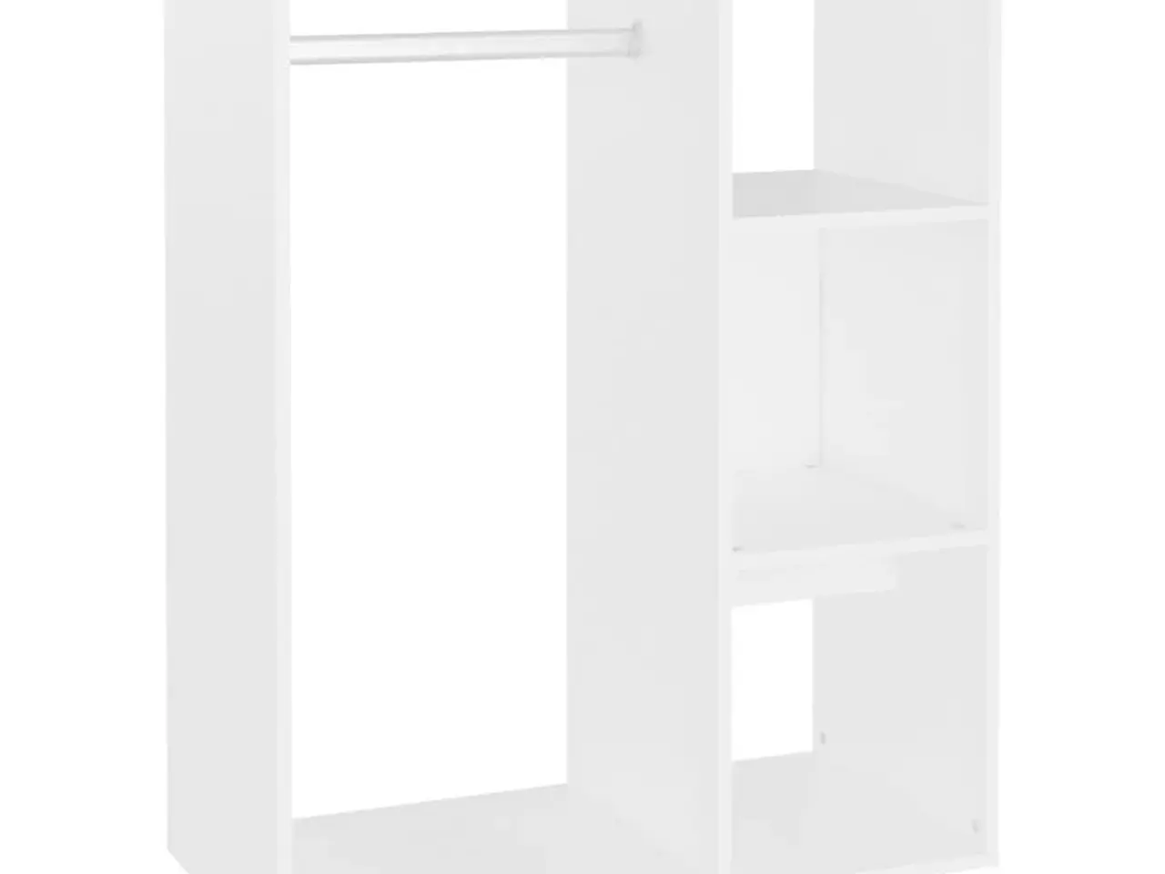 Billede 2 - Klædeskab 80x40x110 cm konstrueret træ hvid