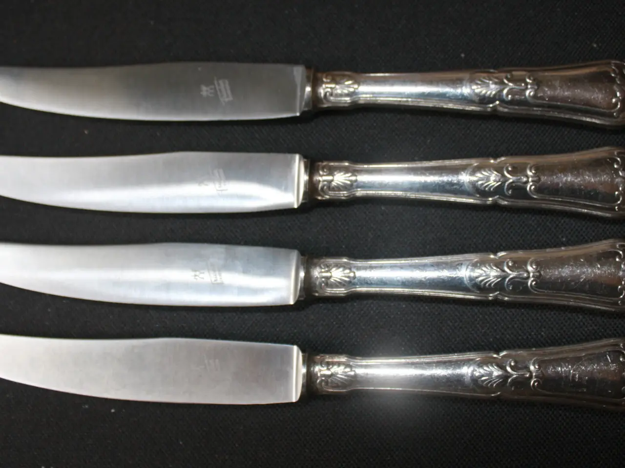 Billede 1 - 4 knive, sølvplet