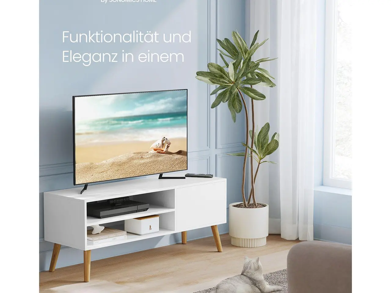 Billede 2 - TV-bord 120 cm hvid LTV120T46