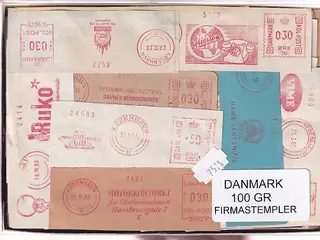 Danmark Firmastempelafklip 100 gram.