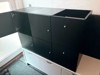Låge og skuffe til ikea reol (kallax) sort