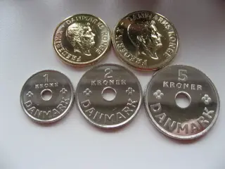 Komplet sæt 2025 mønter fra bankrulle NYE/UNC