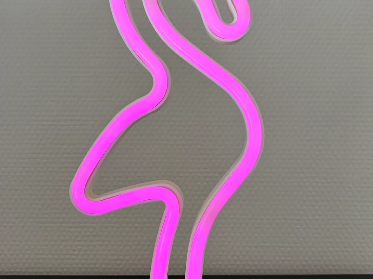 Billede 1 - Flamingo bordlampe m. pink lys