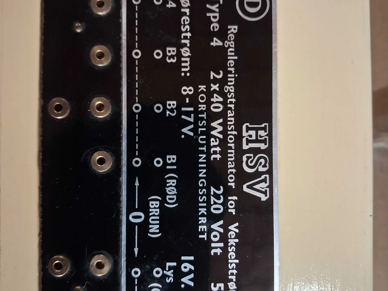 Billede 2 - HSV transformator 230v AC