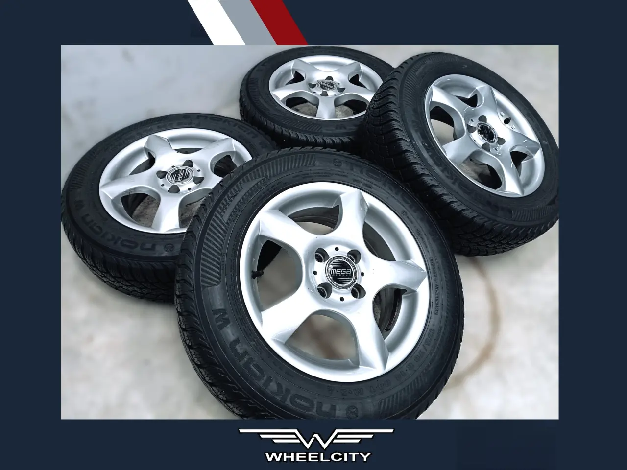 Billede 1 - 4x98 14" ET35 nav 72,5ø Megawheels vintersæt
