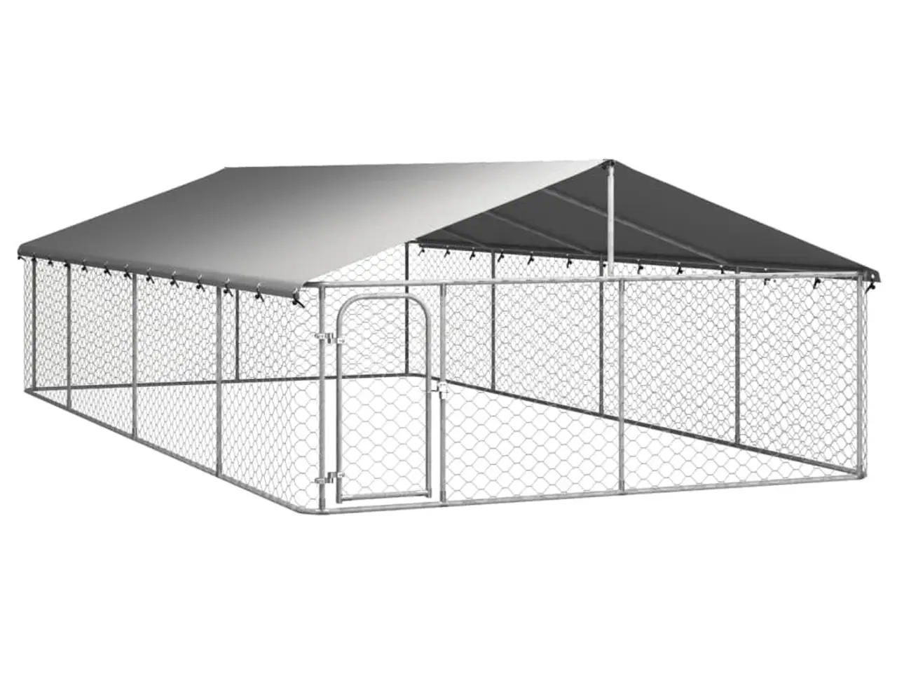 Billede 1 - Udendørs hundebur med tag - 600 x 300 x 150 cm