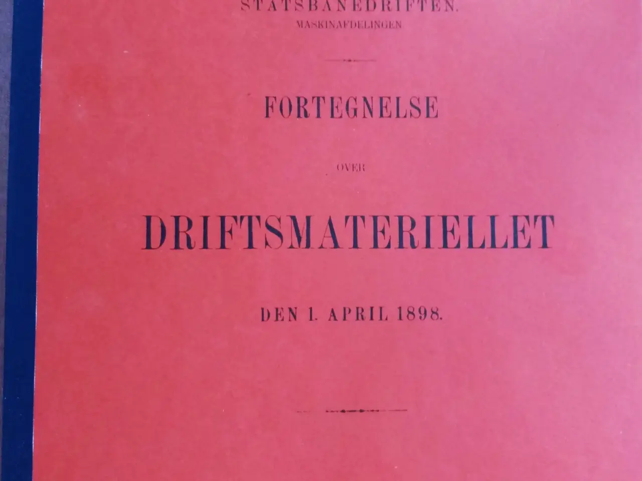 Billede 1 - DSB materielfortegnelse med tegninger