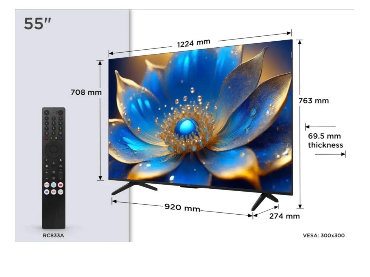 Billede 2 - TCL QLED Google TV 55" fladskærms-tv