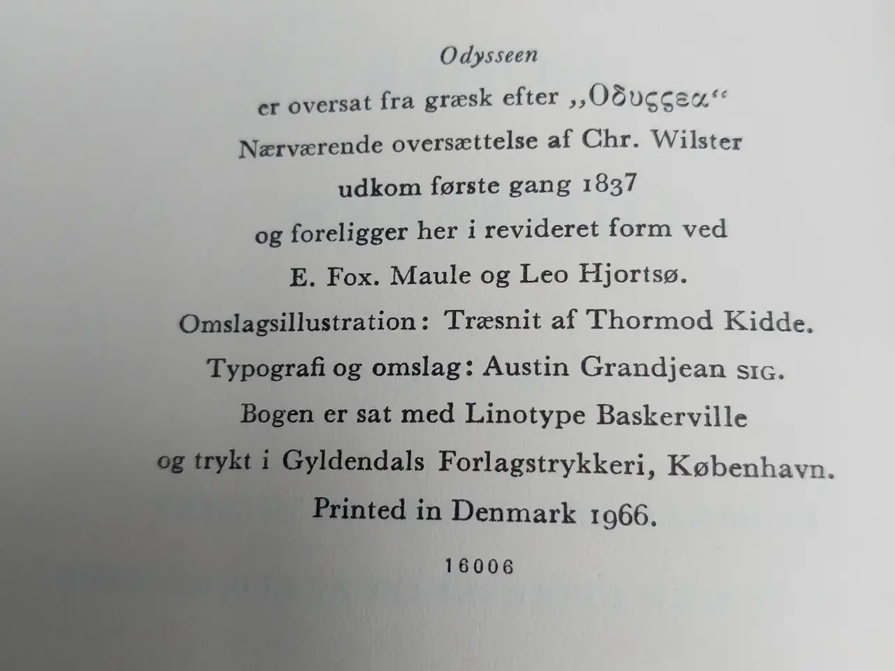 Billede 8 - Odysseen – Homer – Gyldendals Bibliotek, 1966
