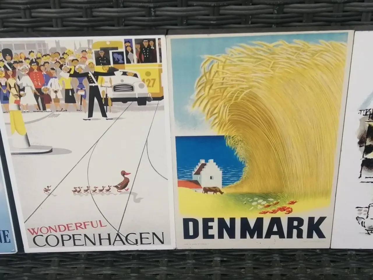 Billede 2 - 7 FLOTTE RETRO "DANMARK" TRÆSKILTE, 15X21 CM