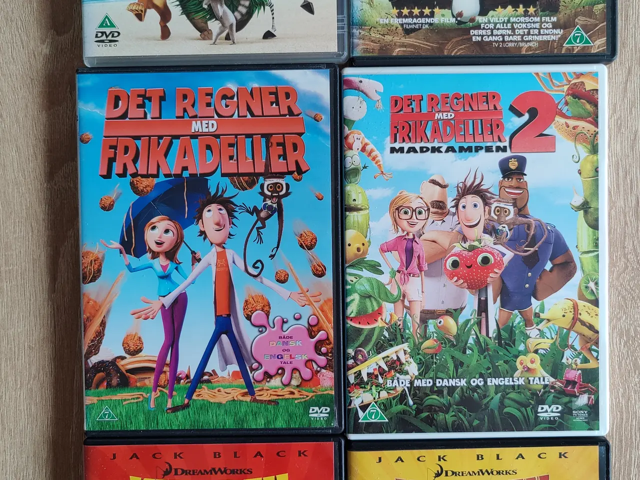 Billede 1 - Kung Fu Panda 1+2 og Det regner med frikadeller 1+