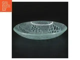 Glas dekoreret tallerken (str. Ø 10 cm)