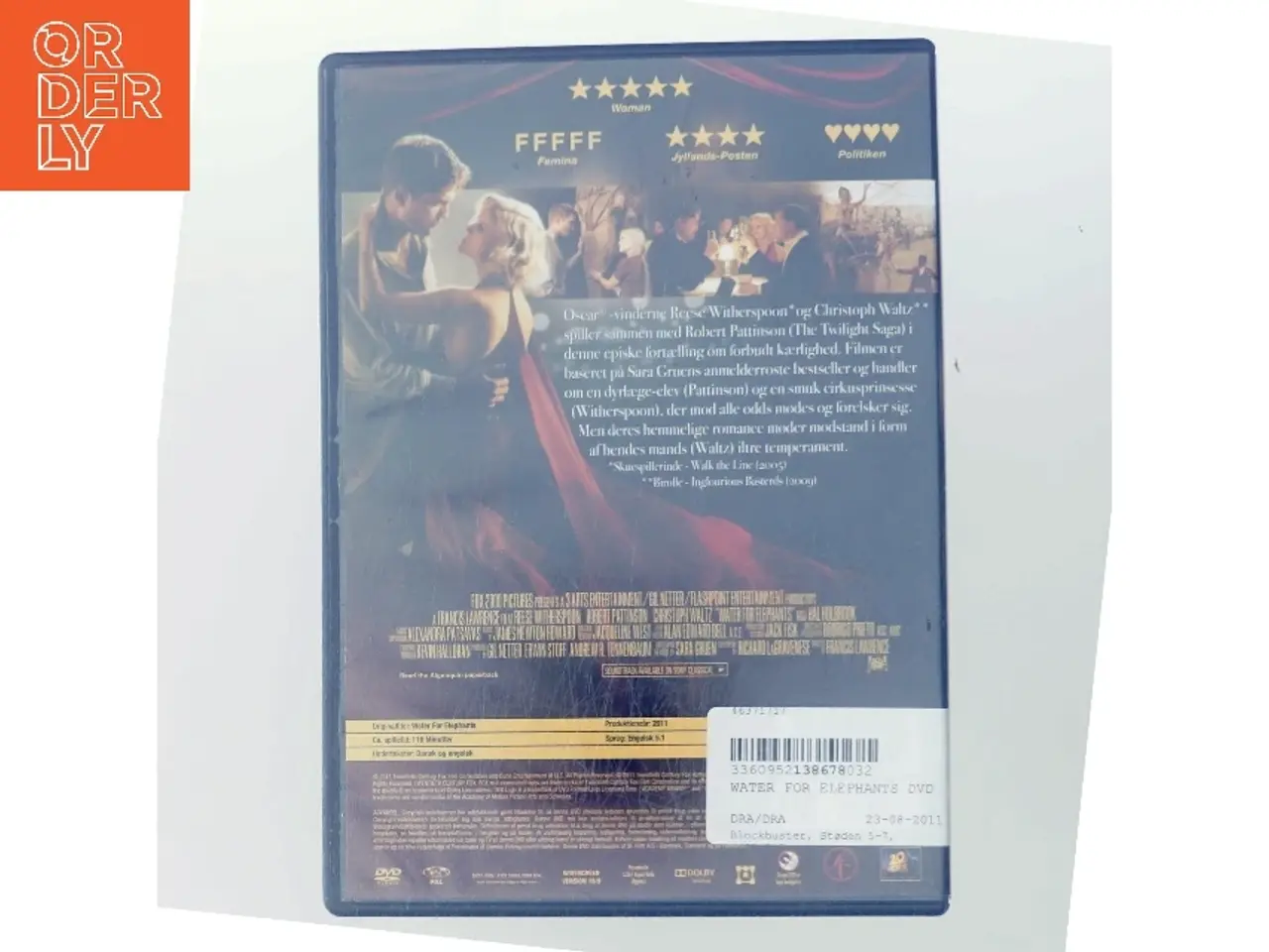 Billede 3 - Water for Elephants med Reese Witherspoon (DVD)