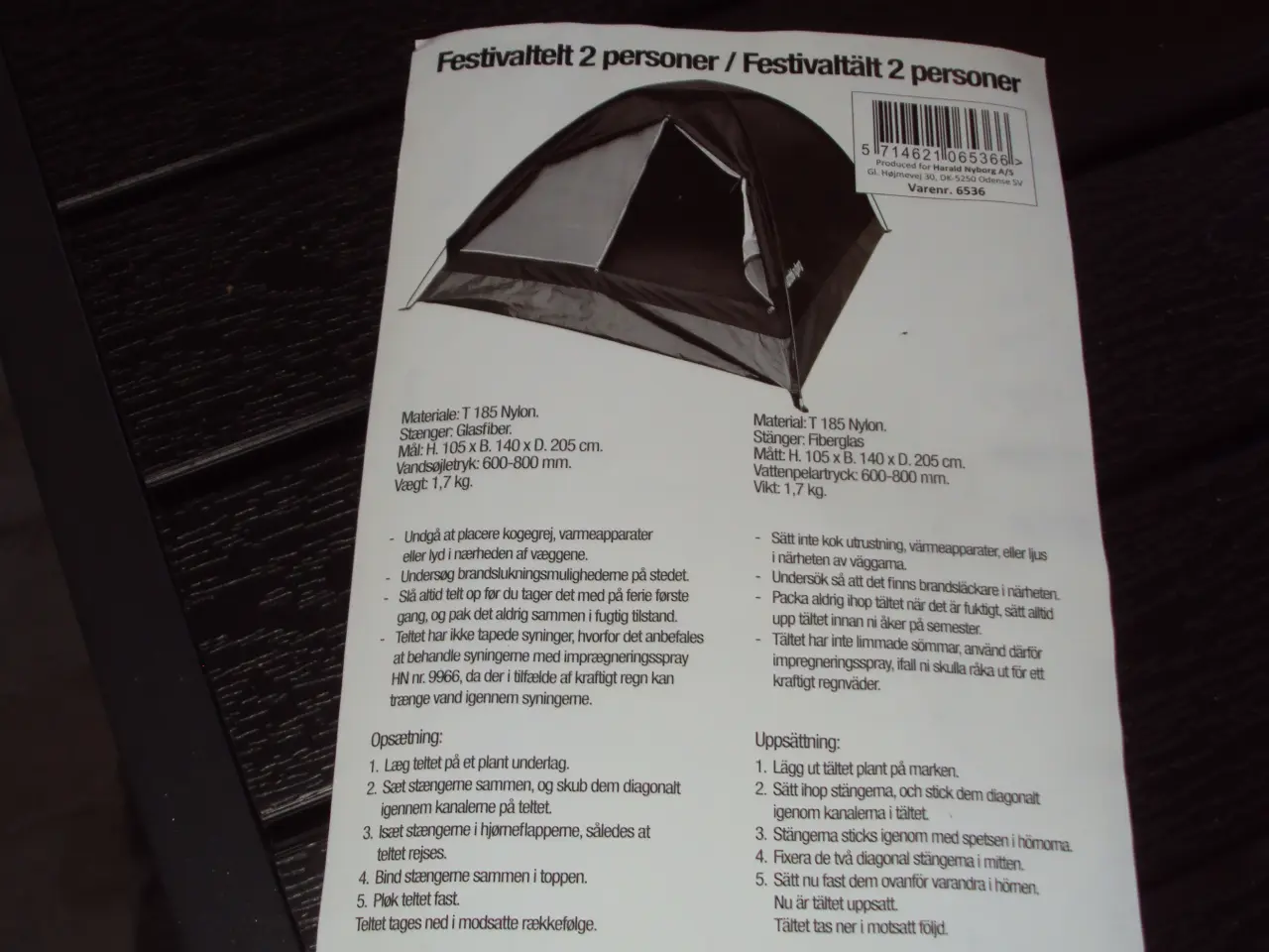 Billede 1 - Festivaltelt og festivalstol .