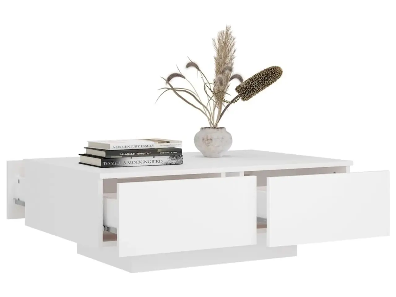 Billede 3 - Sofabord i hvidt konstrueret træ - 90 × 60 × 31 cm