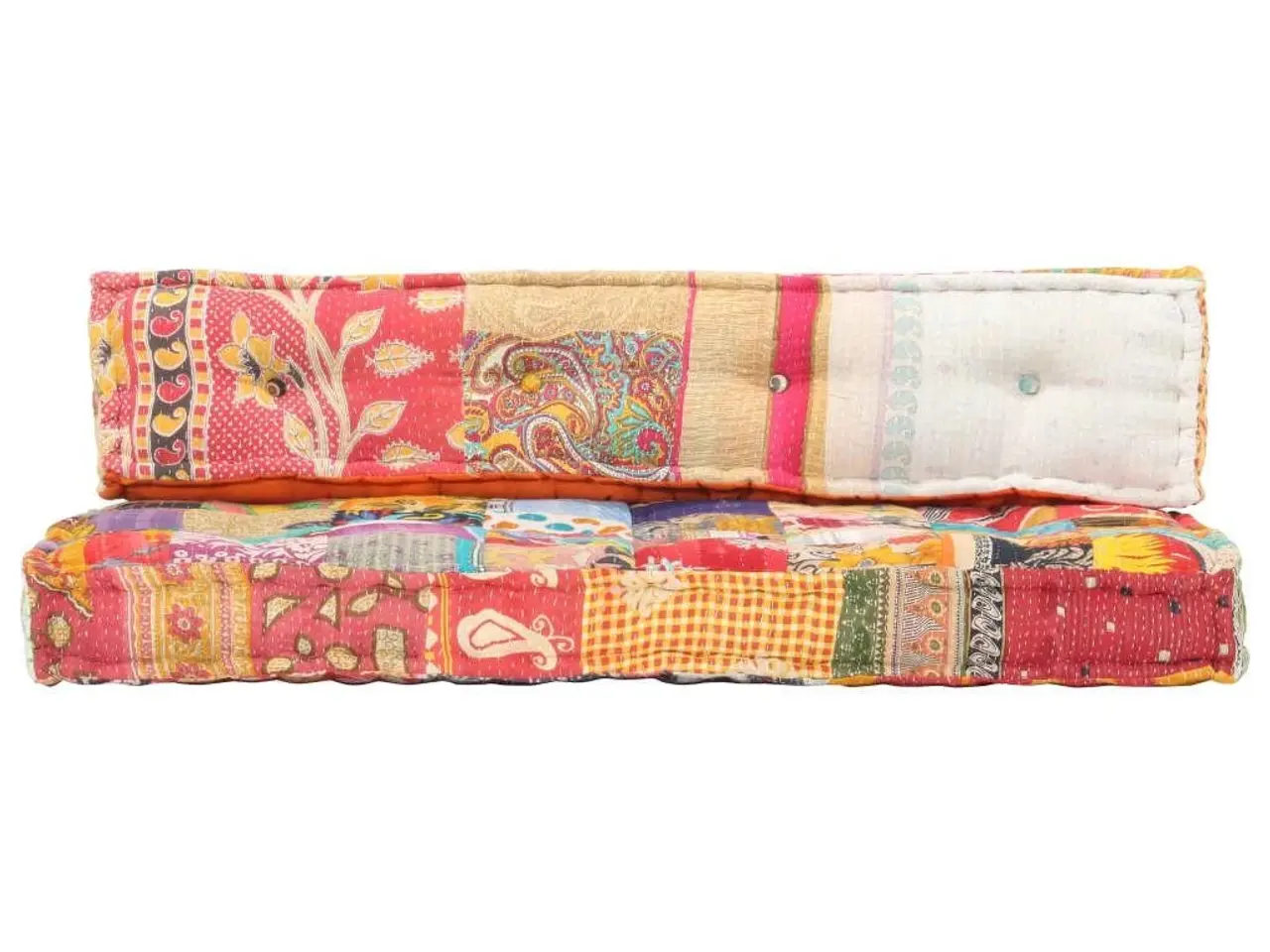Billede 2 - Pallehynde i patchwork - flerfarvet 120 x 80 x 39 cm