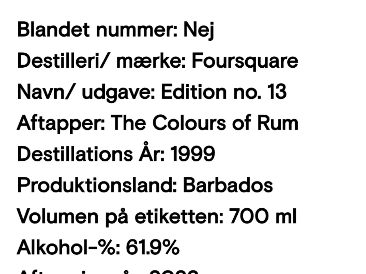 Billede 3 - Foursquare coulors of rum 1999