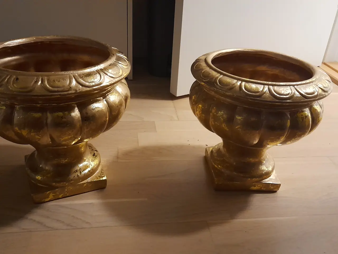 Billede 1 - Vintage guld urner / opsatser i tung keramik