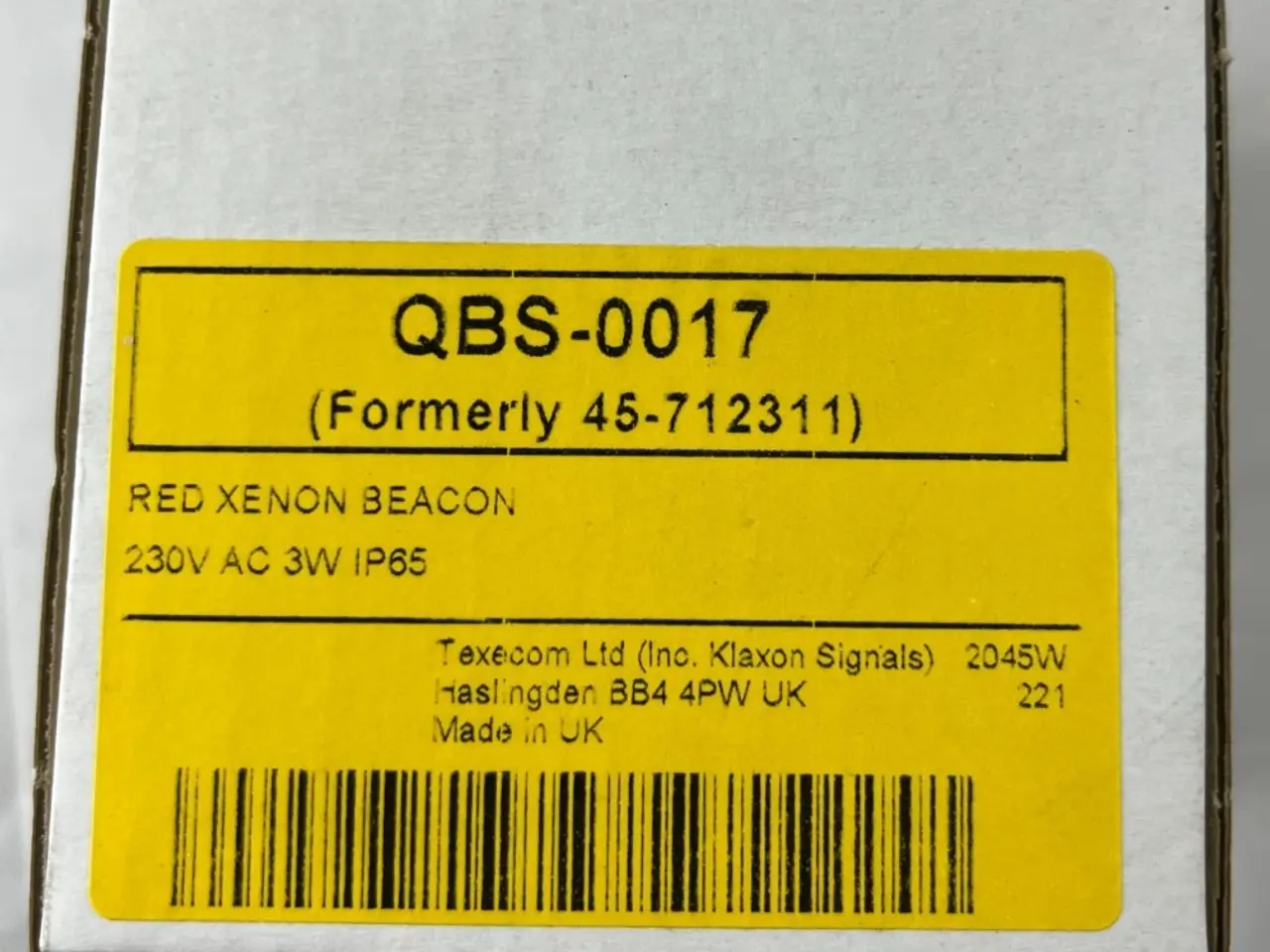 Billede 1 - Klaxon QBS-0017 Red Xenon Beacon 230V AC 3W IP65