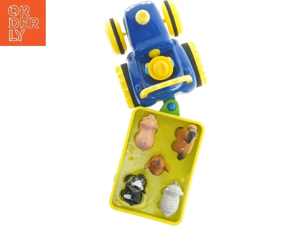 Billede 6 - Legetøjstraktor med vogn og figurer (str. 40 cm)