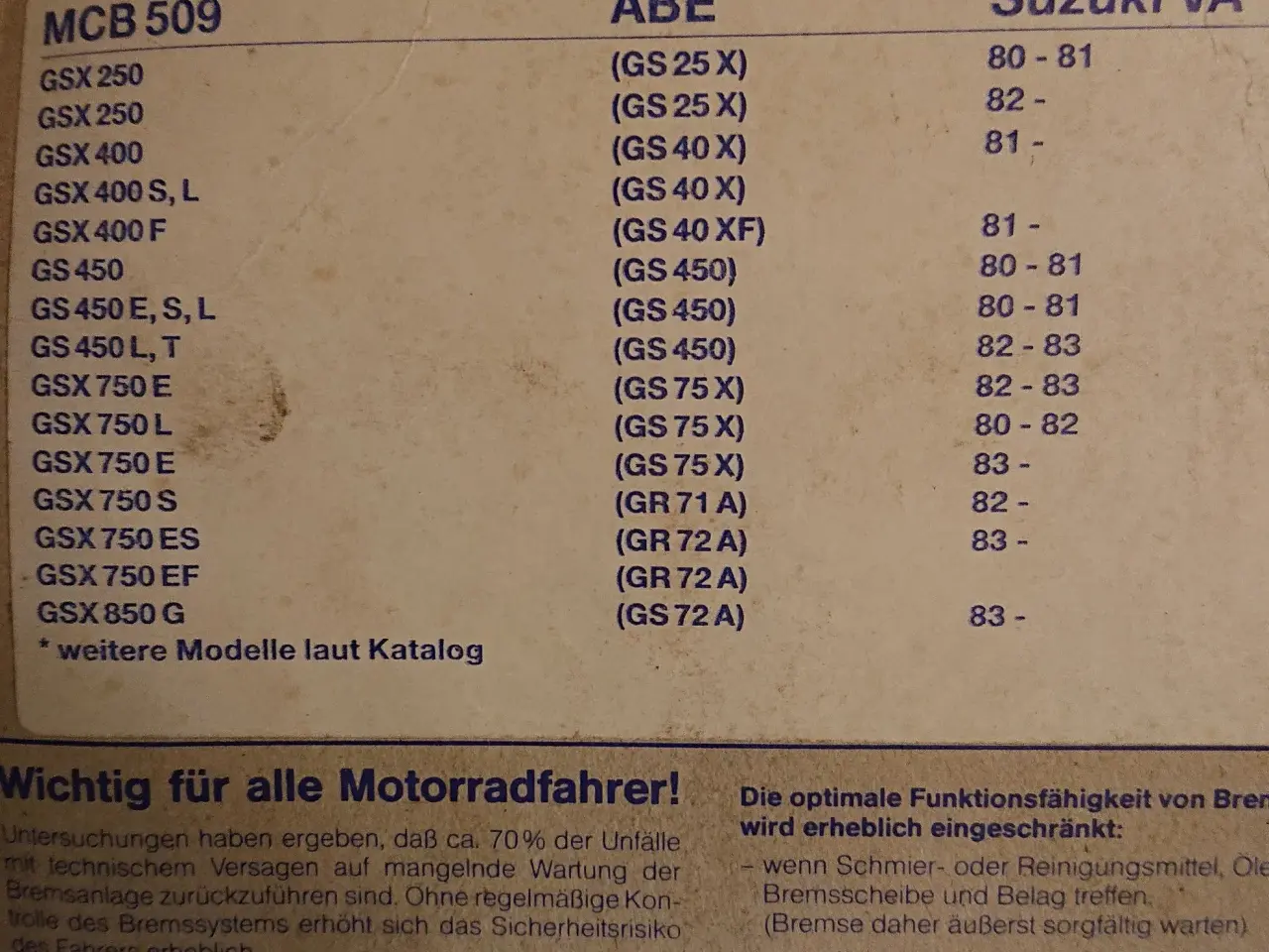 Billede 5 -  Br klodser Suzuki GSX  m flere 