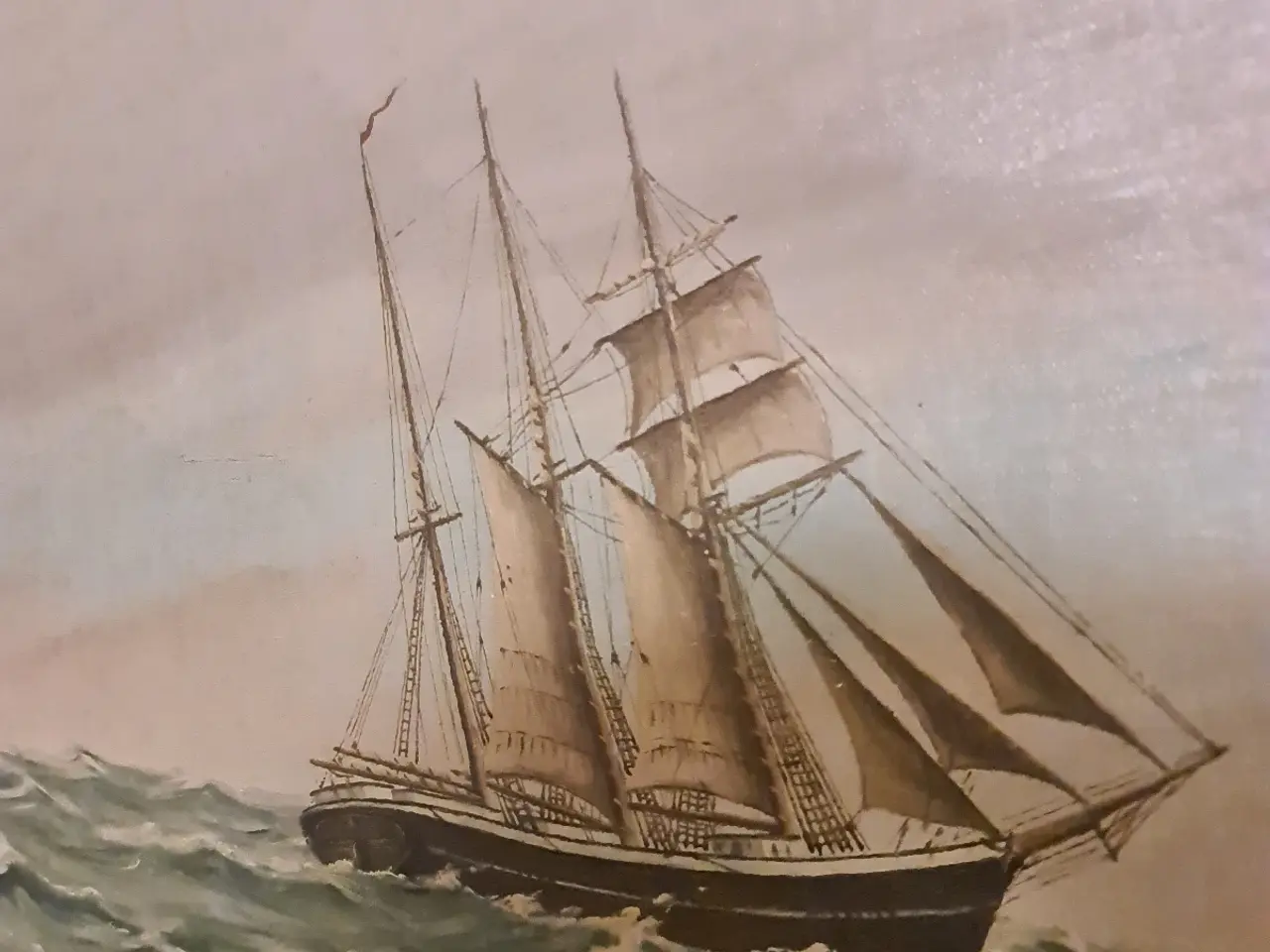 Billede 3 - Maritimt oliemaleri