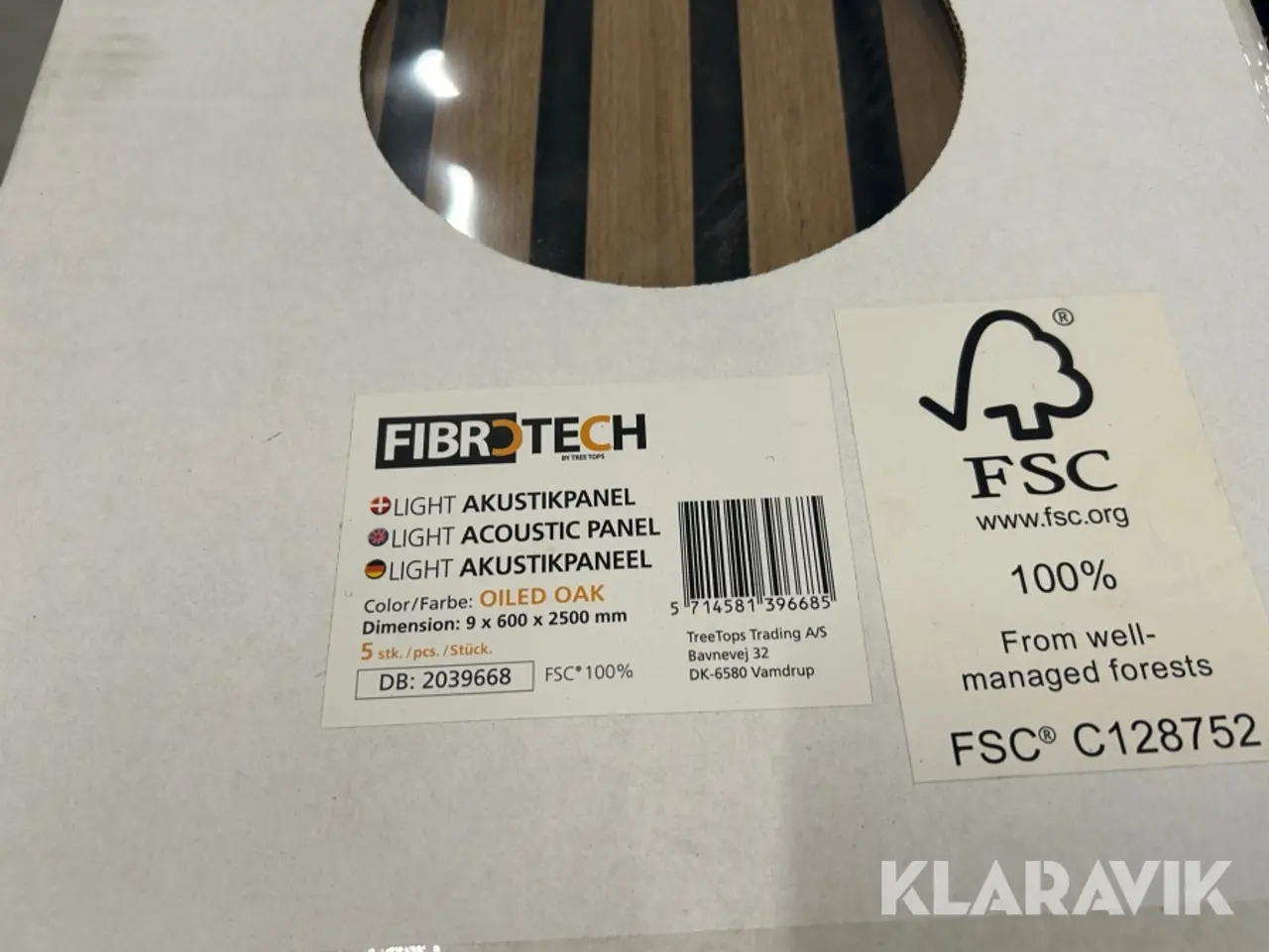 Billede 7 - Akustikpaneler Fibrotech Oiled Oak light 40 styk