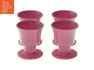 Sæt med 4 æggebægre i pink fra Forse Gnista (str. Ø 6x7 cm)