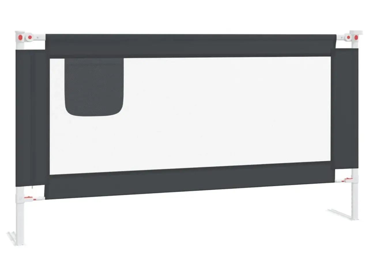 Billede 2 - Sengehest 160×25 cm i stof - højdejusterbar, mørkegrå