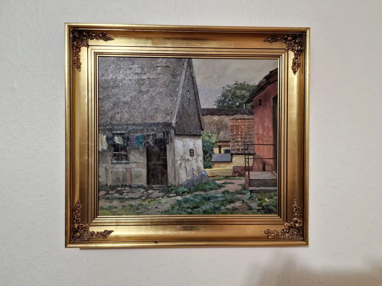 Billede 1 - Oliemaleri af Ludvig Holm fra 1923.