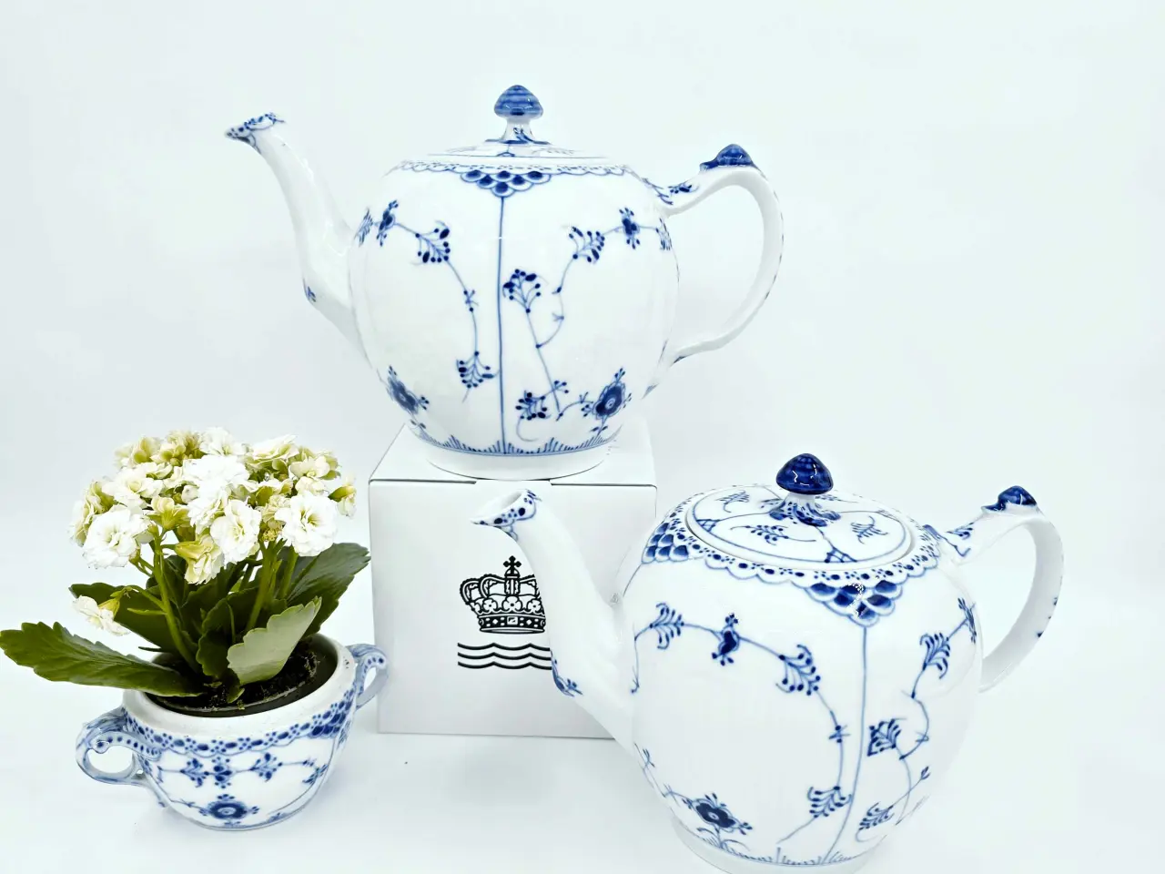 Billede 1 - Musselmalet Halvblonde Tekande Porcelæn 