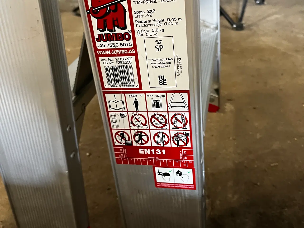 Billede 5 - Foldestige inkl. Trappestie JUMBO