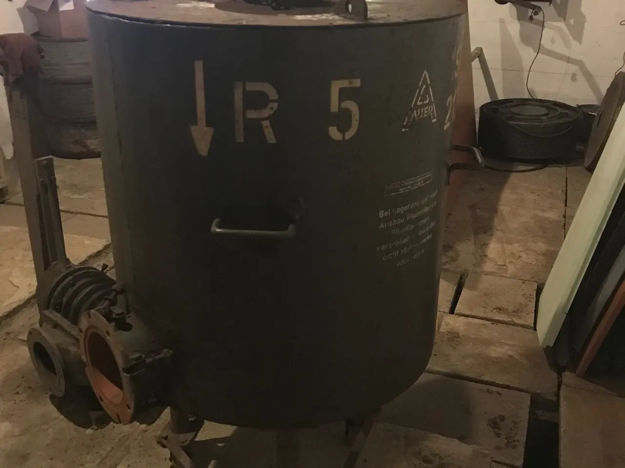 Billede 1 - Originalt tysk bunkerventilationsanlæg 1942 (R5)