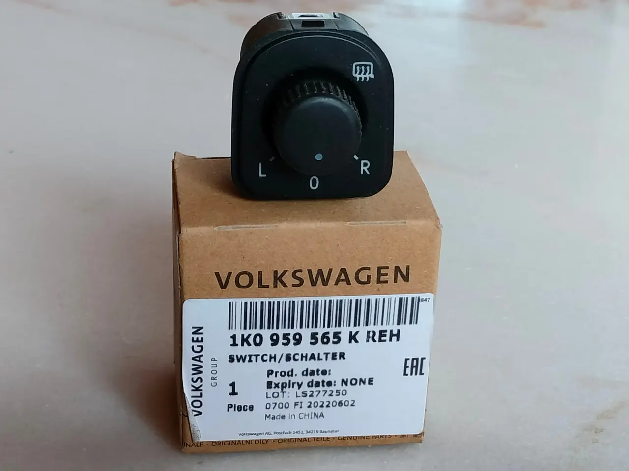 Billede 1 - Kontakt sidespejle VW Golf 6 / Touran/ Golf Plus