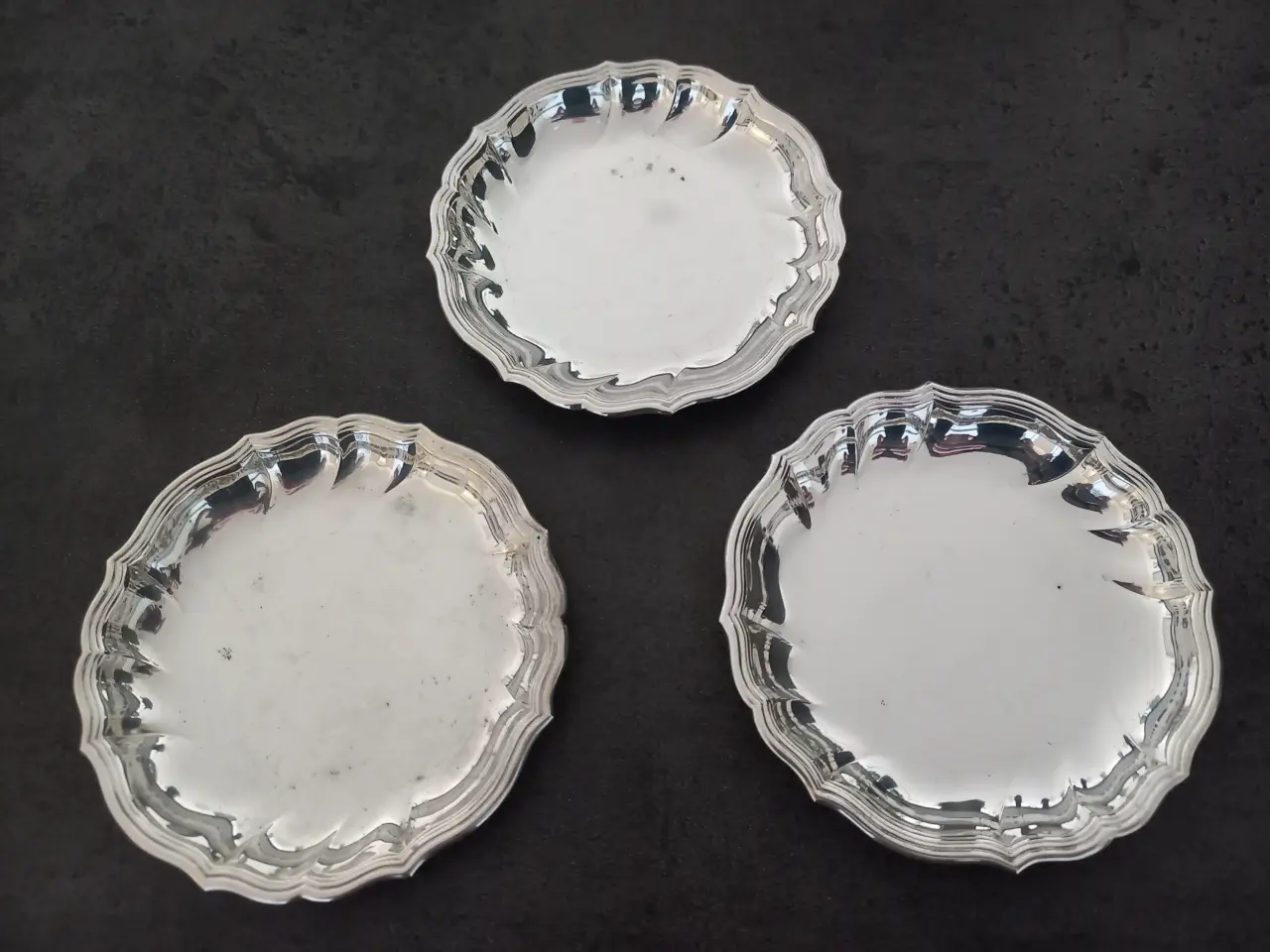 Billede 1 - Glasbakke – Sølvplet - 94 mm